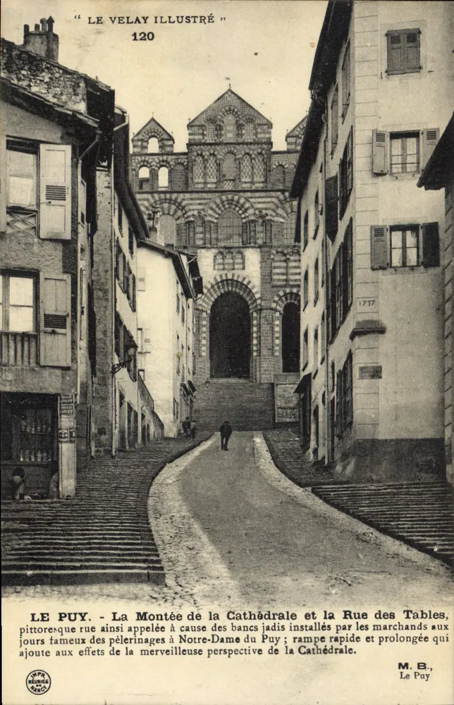 Le Puy — Die Aufstieg zur Kathedrale und die Rue des Tables — "Le Velay Illustré" n°120, Verlag M. B. - Vorderseite