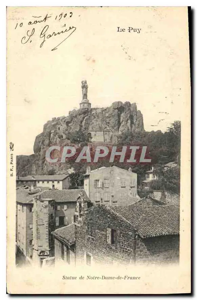 Statue der Notre-Dame-de-France — Le Puy — B. F. Paris - Vorderseite