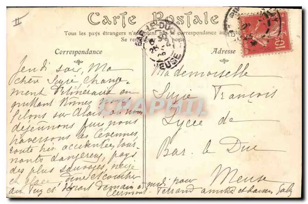 Le Puy — ogólne widok — Wydawca nieznany, nr 167 - Rewers