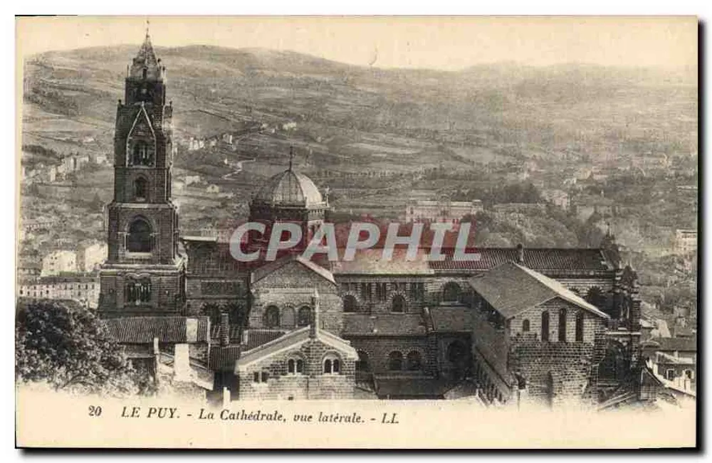 Le Puy - Die Kathedrale, seitliche Ansicht - LL - Vorderseite