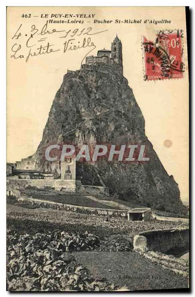 Le Puy-en-Velay — Rocher Saint-Michel d'Aiguilhe — Lith. Bonnet, Paris, n°462 - Vorderseite