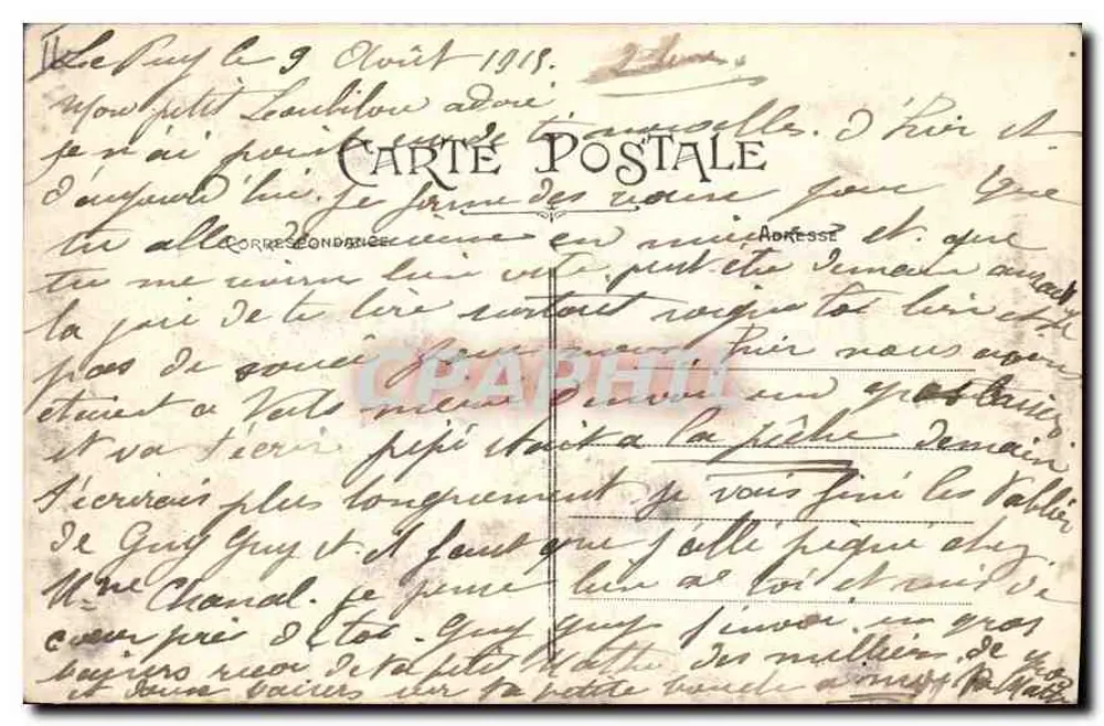 Le Puy — Estátua do Geral Lafayette — VM - Verso