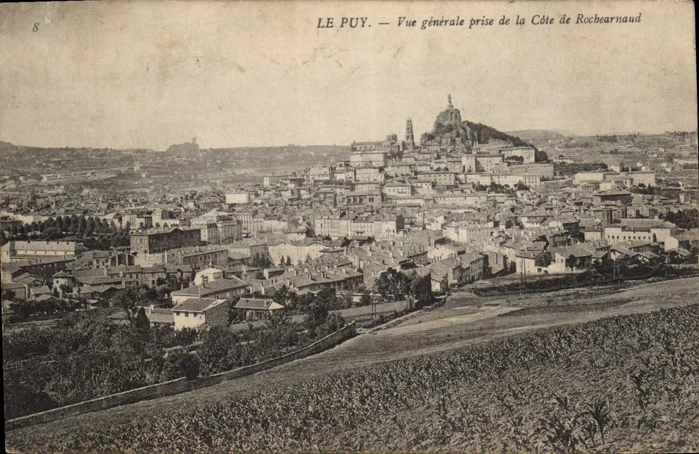 Le Puy — Allgemeiner Blick von der Côte de Rochearnaud — Unbekannter Verleger, Nr. 8 - Vorderseite