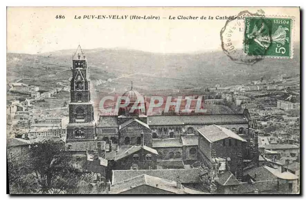 Le PUY-EN-VELAY (Hte-Loire) — Der Turm der Kathedrale — anonymer Verlag, n° 486 - Vorderseite