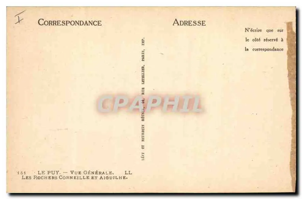 Le Puy — Allgemeine Ansicht — Die Rochers Corneille und Aiguilhe - Rückseite