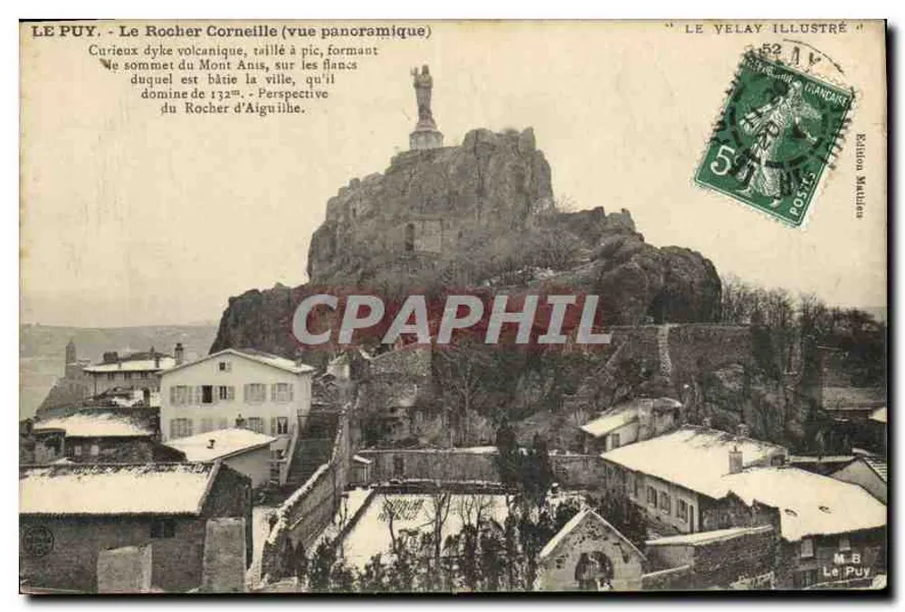 Le Puy - Le Rocher Corneille (panoramatische Ansicht) — Ausgabe Malchau, Serie 'Le Velay Illustré' - Vorderseite