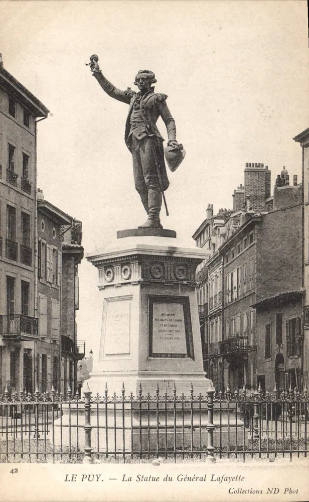 Le Puy — Beeld van Generaal Lafayette — Collections ND Phot, n°42 - Voorkant