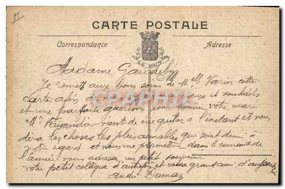 Le Puy — Fontaine Crozatier — V.M. n°16 - Reverso