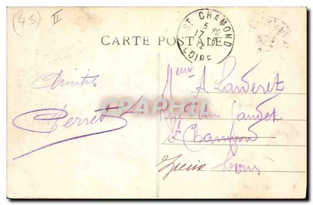 Le Puy — Die Rochers d'Aiguilhe und Corneille — Verlag unbekannt, Nr. 4099 - Rückseite