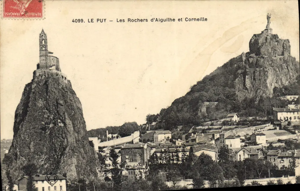 Le Puy — Rochers d'Aiguilhe und Corneille — Verlag VD C - Vorderseite