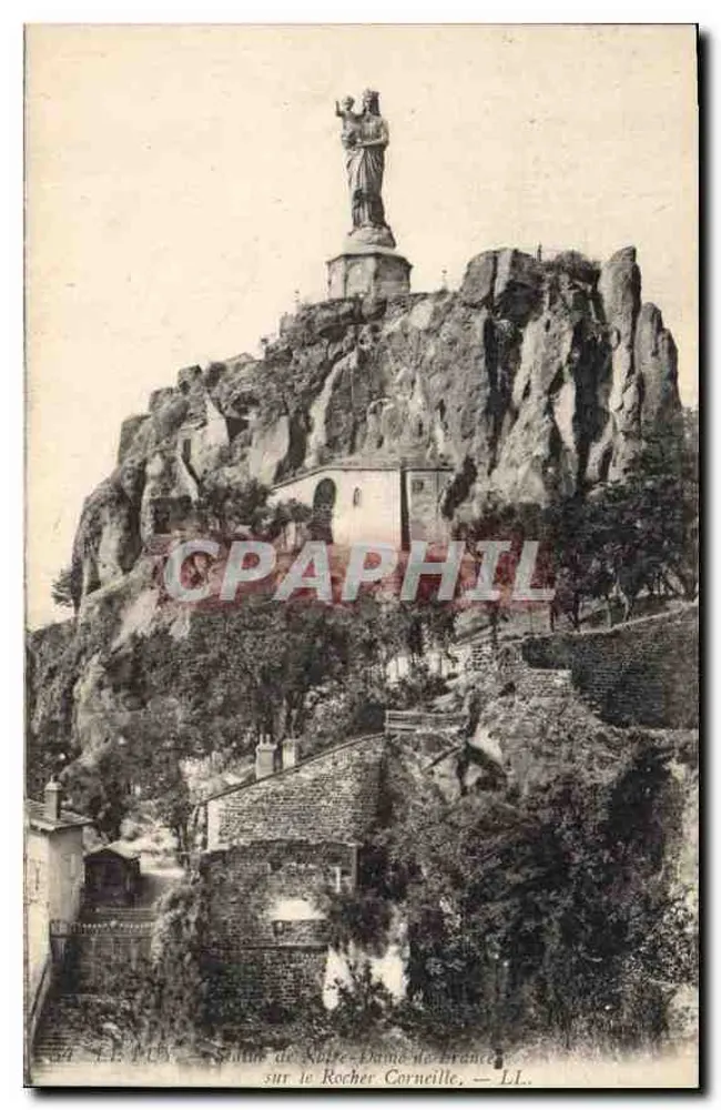Estátua de Nossa Senhora da França — sobre o Rocher Cornille — LL.. - Frente