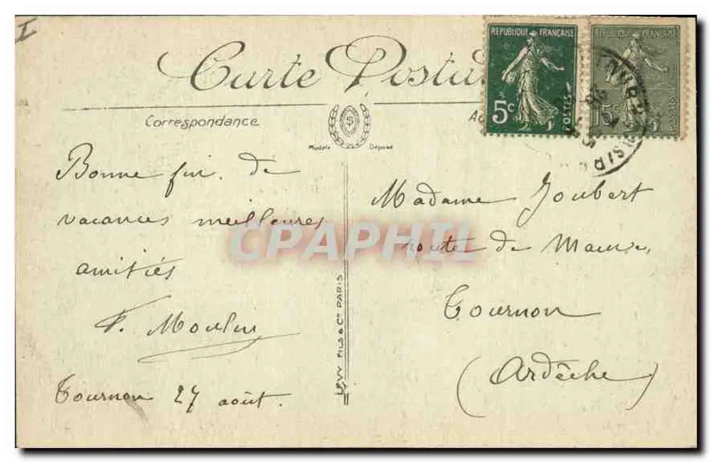 Estátua de Nossa Senhora da França — sobre o Rocher Cornille — LL.. - Verso