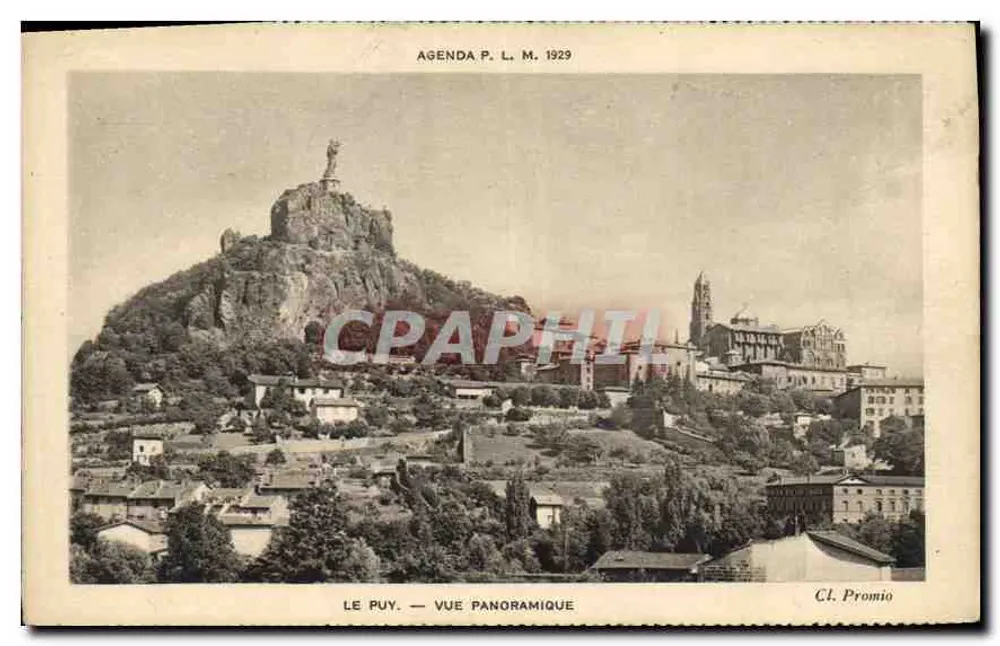 Le Puy — Vista panorâmica — Cl. Promio, Agenda P. L. M. 1929 - Frente