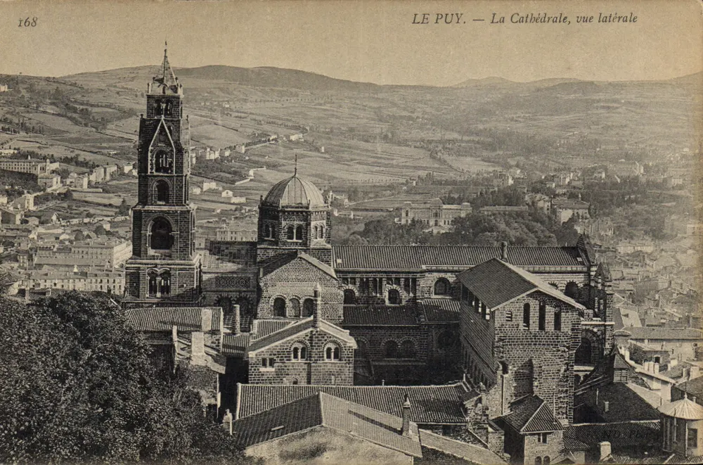 Le Puy — Die Kathedrale, Seitenansicht — Verlag unbekannt, Seriennummer 168 - Vorderseite