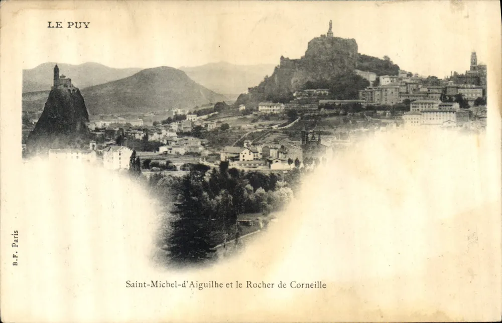 Le Puy — Saint-Michel-d'Aiguilhe und der Rocher de Corneille — B.F. Paris - Vorderseite