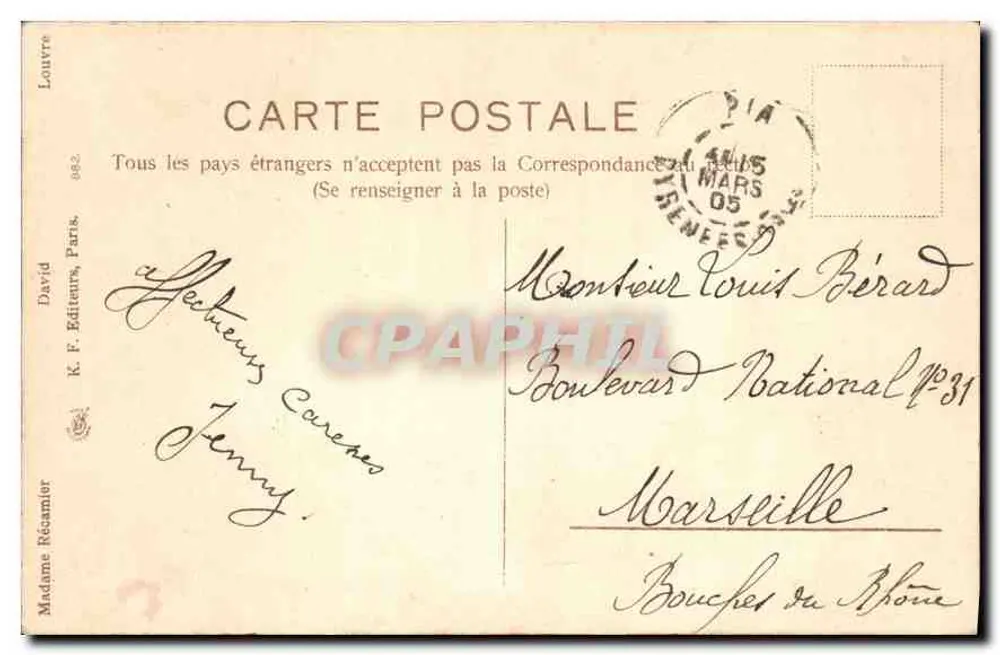 Femme allongée sur canapé — scène intérieure — K. F. Éditeurs, Paris - Rewers