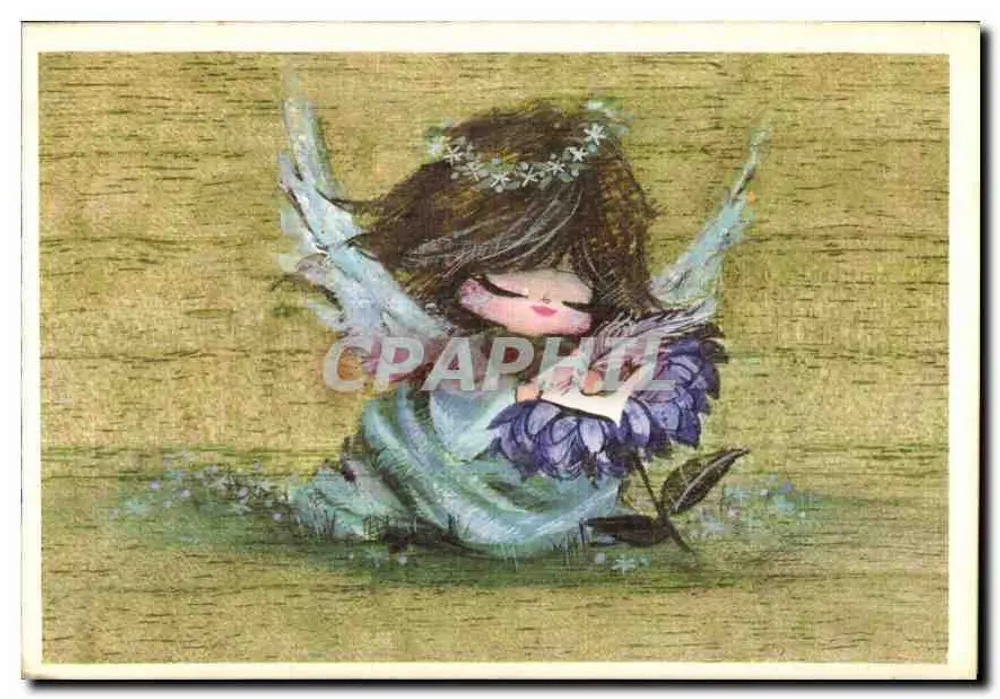 Fée au bouquet de fleurs — ilustracja — Hallmark Cards Great Britain Ltd Empire, seria 59BM 36-7 - Awers