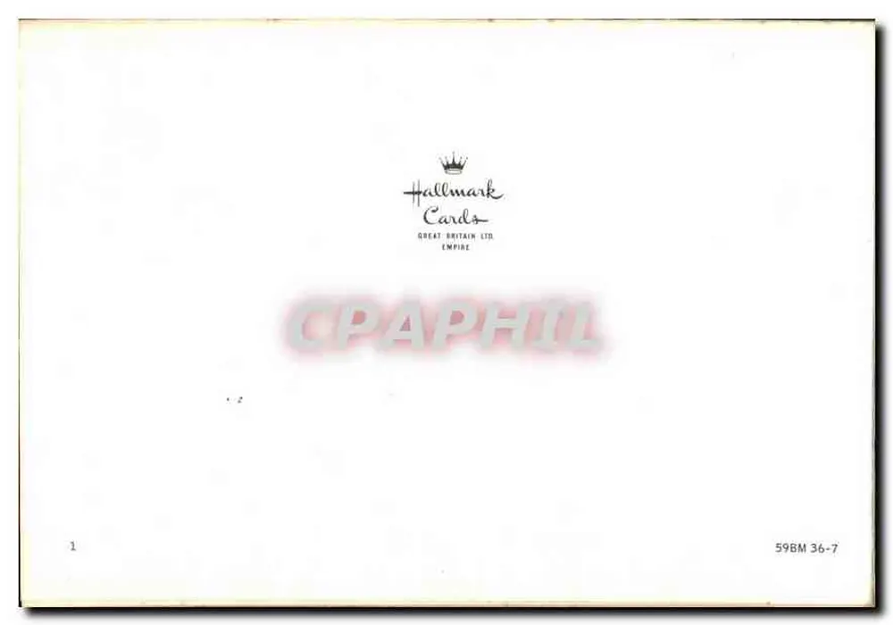 Fée au bouquet de fleurs — ilustracja — Hallmark Cards Great Britain Ltd Empire, seria 59BM 36-7 - Rewers