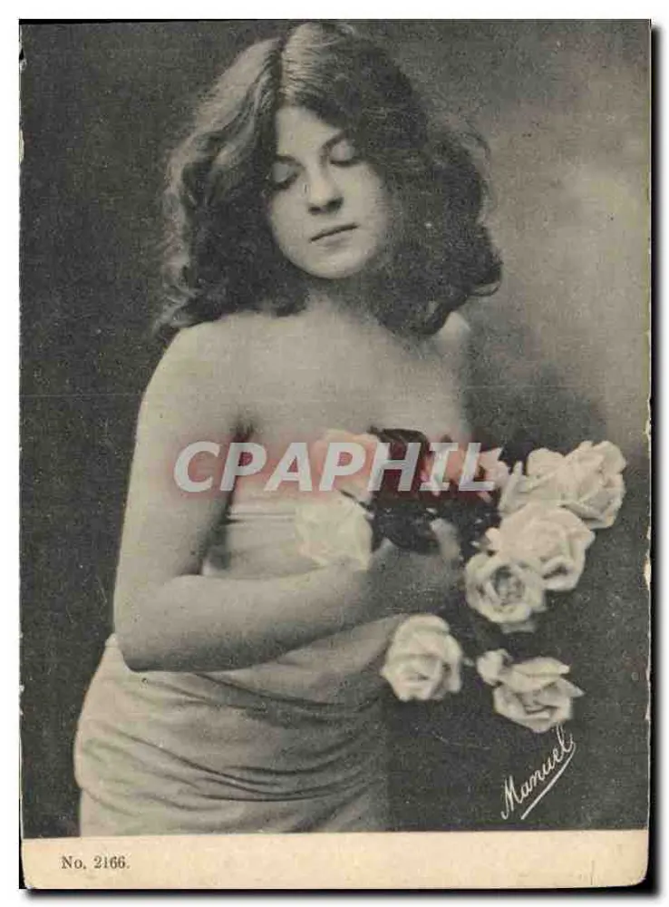 Jovem mulher com rosas — Mamurel, N° 2166 - Frente