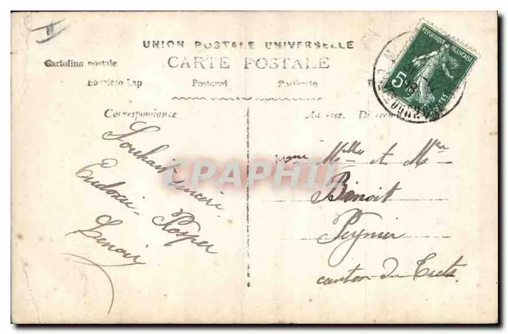 Criança carregando um cesto de votos — Bonheur — SPR, n° 562 - Verso