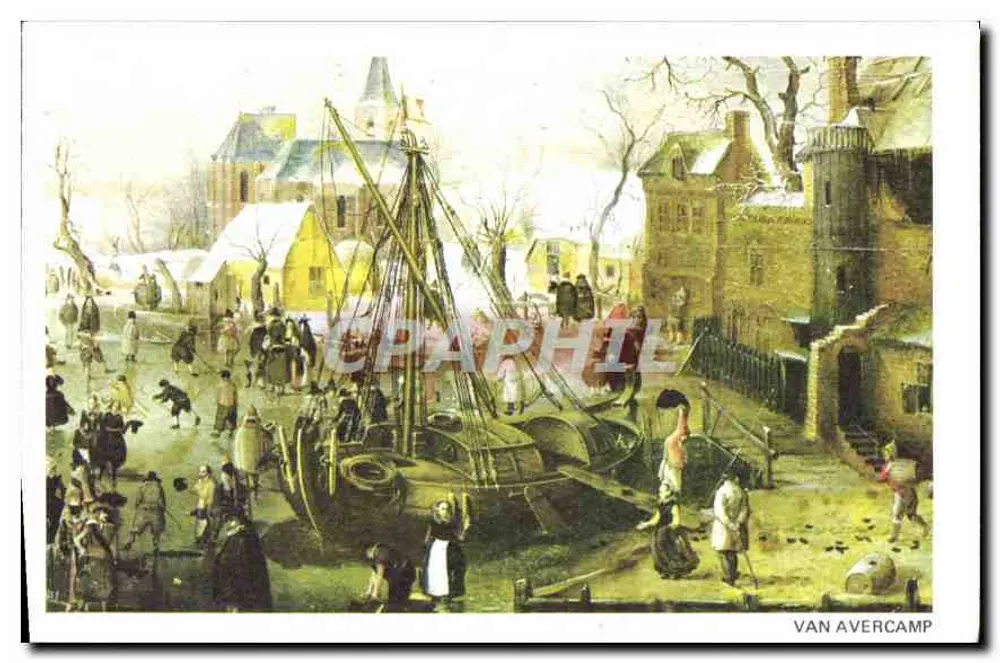 Diversão de inverno — Van Avercamp — Stella Cartes Paris - Frente