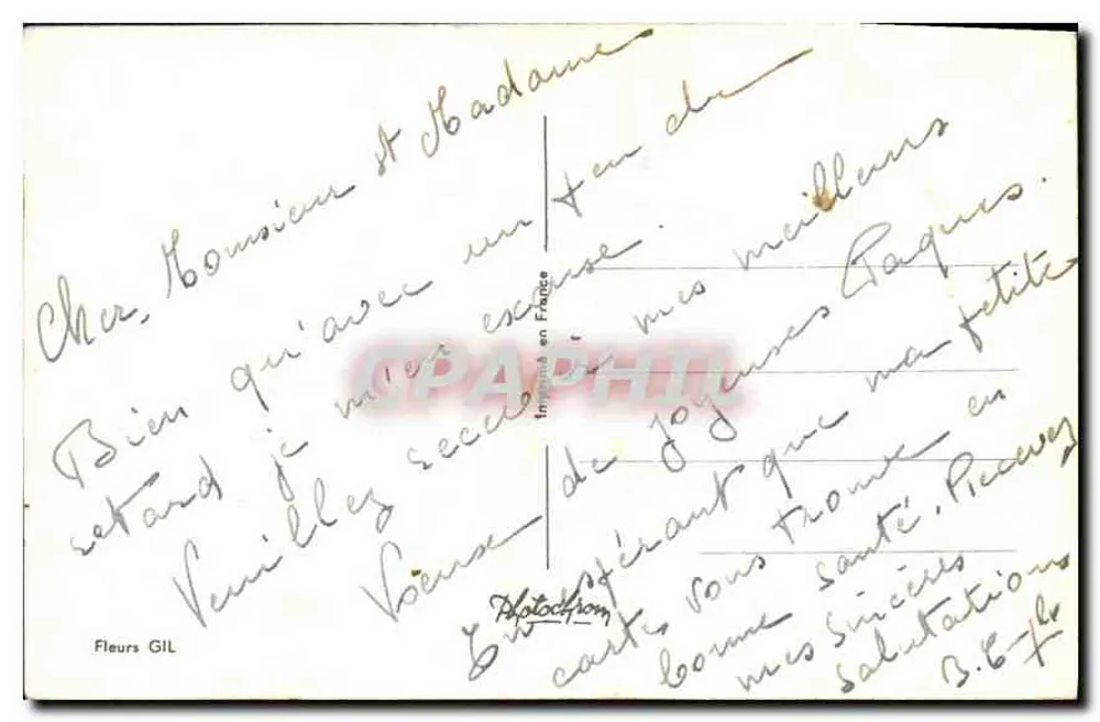 Arranjo de flores — Novas Páscoas — Flores GIL - Verso