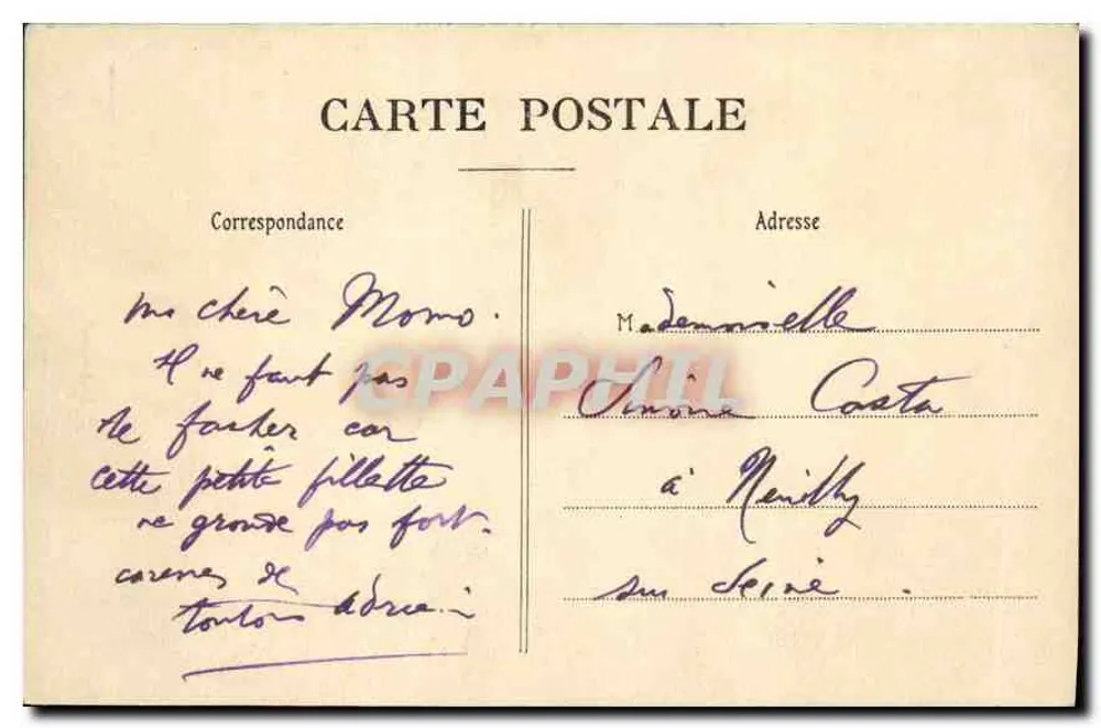 A Anunciação — Redução de um dos 70 quadros do Catéchisme em imagens — Bonne Presse, 5, rue Bayard, Paris - Verso