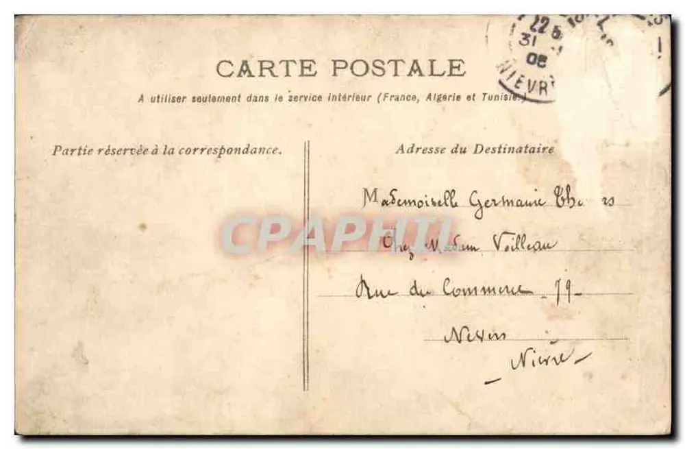 Cavaleiro sobre peixe — 1º de abril — L.J.W. Paris - Verso