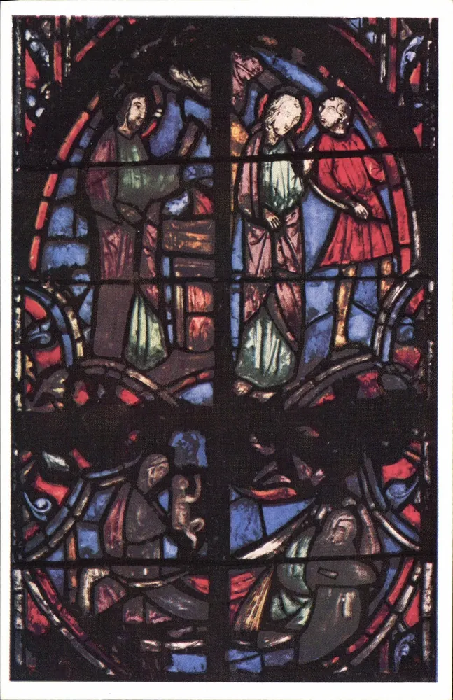 Vidro da catedral de Chartres — História de Jeremias — Editor Monuments Historiques de France, n°9 - Frente