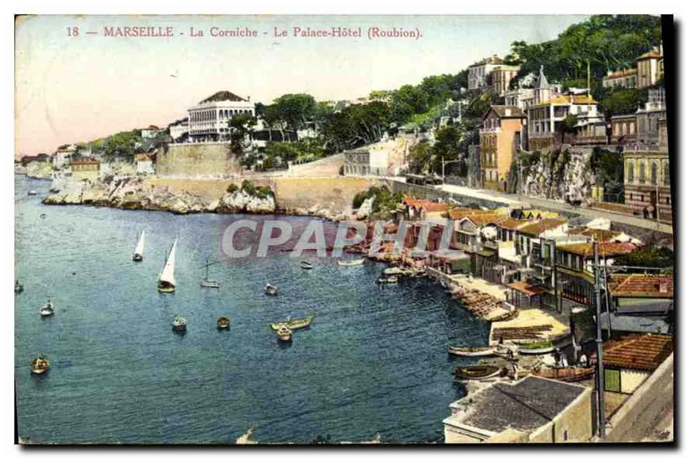 Marsiglia - La Corniche - Il Palace-Hôtel (Roubion) — Edizione Nouvelles Galeries, n°18 - Recto