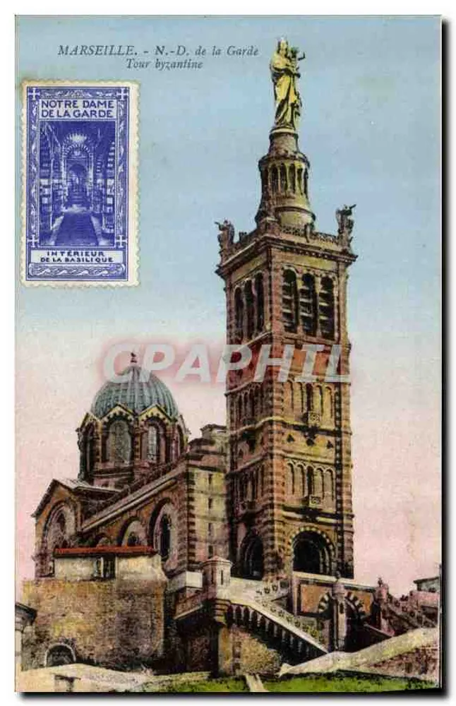Marseille - Nossa Senhora da Guarda - Torre bizantina - Frente