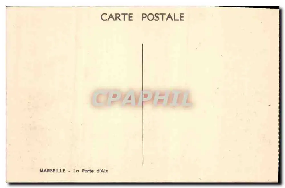 Marseille - A Porta de Aix — editor desconhecido, número de série não visível - Verso
