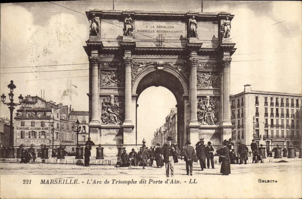 Marseille - De Triomfboog genaamd Poort van Aix - Selecta, n°221 - Voorkant