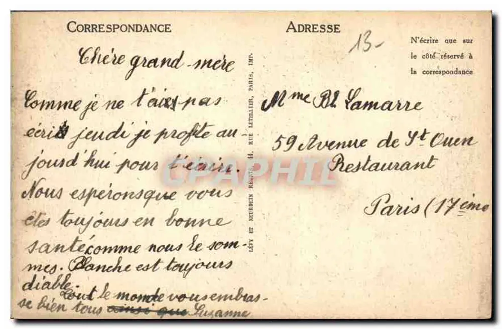 Marseille — O Castelo de If — O Donjon — LL - Verso