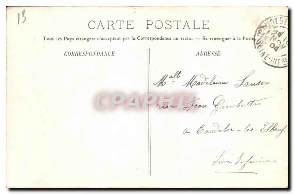 Marselha — O Castelo de If — LL. — 195 - Verso