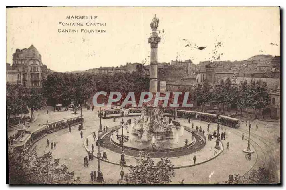 Marseille — Fontaine Cantini — editor desconhecido, número de série não visível - Frente