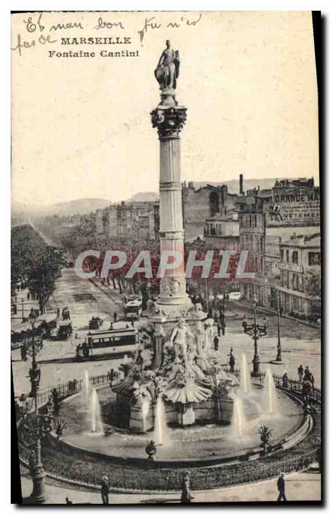 Fontaine Cantini — Marselha — editor desconhecido, número de série não visível - Frente