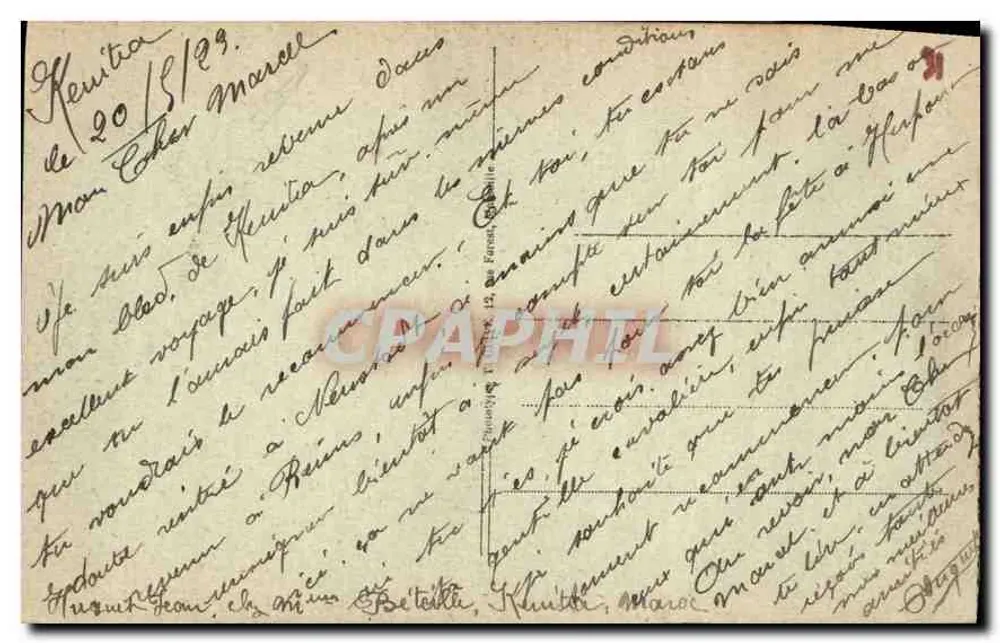 Fontaine Cantini — Marselha — editor desconhecido, número de série não visível - Verso
