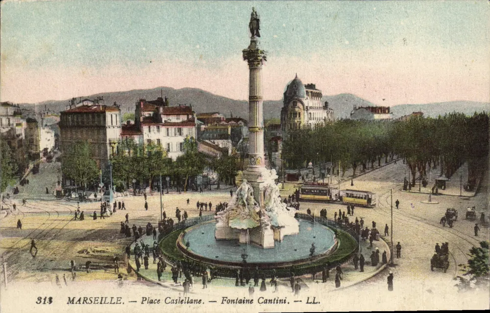 Marseille — Place Castellane — Fontaine Cantini — LL. n° 313 - Vorderseite