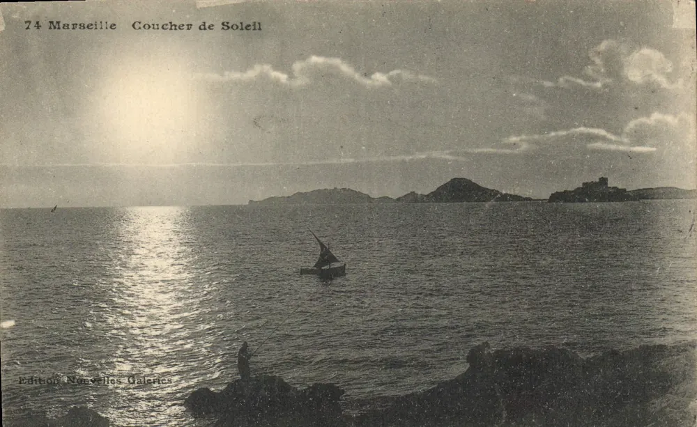 Marseille — Pôr do Sol — Edição Nouvelles Galeries, n°74 - Frente