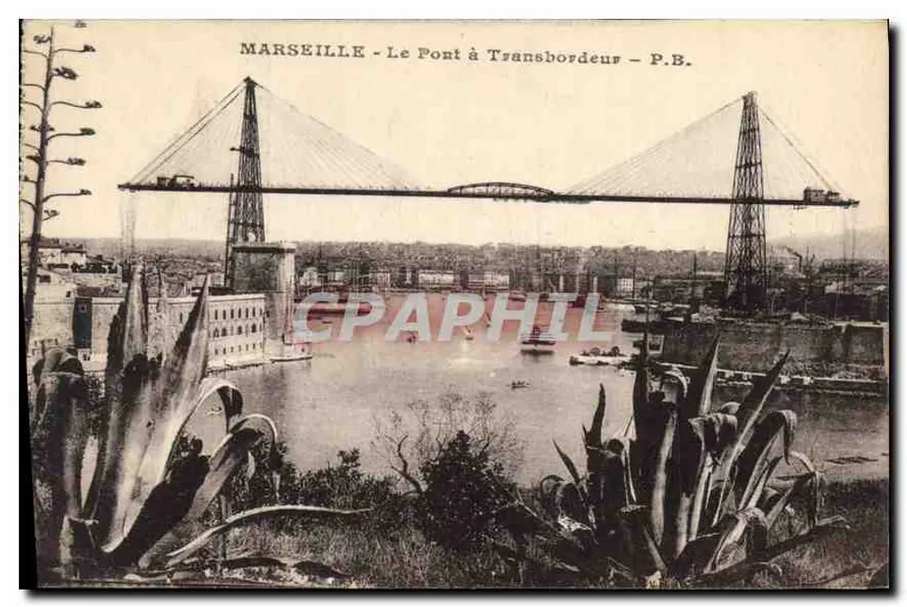 Marselha - A Ponte dos Transbordeurs - P.B. - Frente