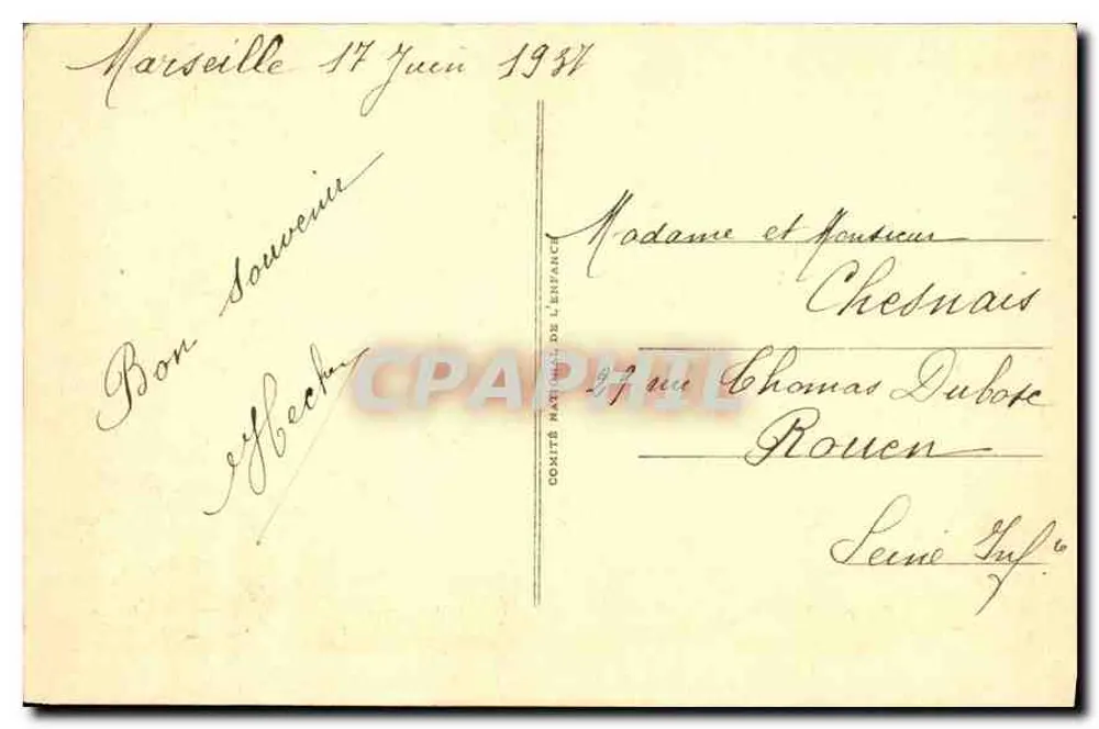 Marseille — Most Transbordeur (Arnodin, Const.) — LL - Rewers