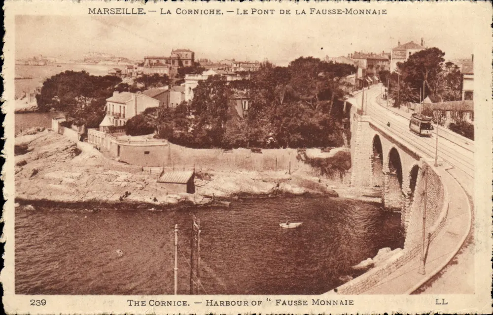 Marseille — Die Promenade — Der Pont de la Fausse-Monnaie — Verlag LL, n° 239 - Vorderseite