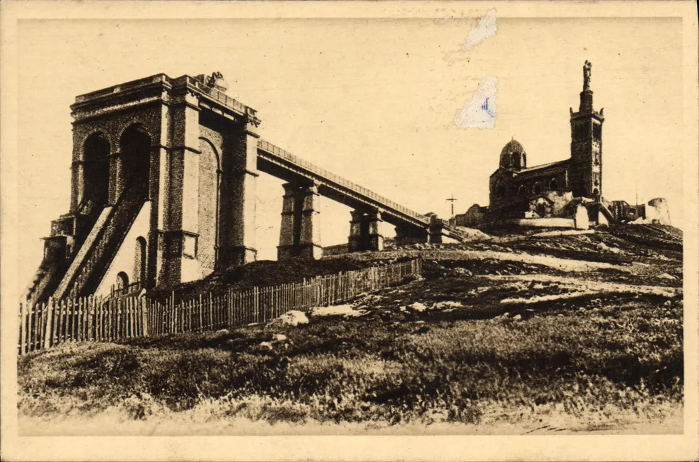 Aufzüge und Hügel der N.-D. de la Garde — Marseille — Sonderausgabe der Basilika - Vorderseite