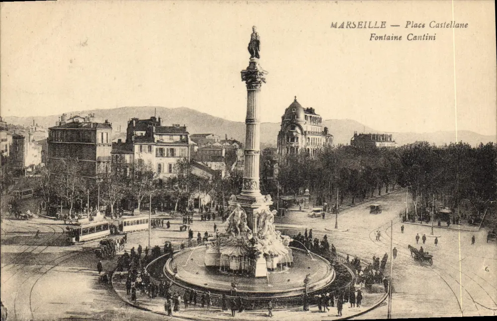 Marseille — Place Castellane — Fontäne Cantini - Vorderseite