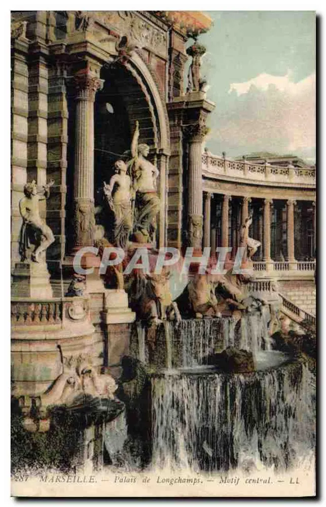 Marseille — Palácio de Longchamps — Motivo central — LL - Frente