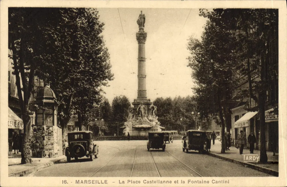 Marseille — Place Castellanne und Fontaine Cantini — Tardy - Vorderseite