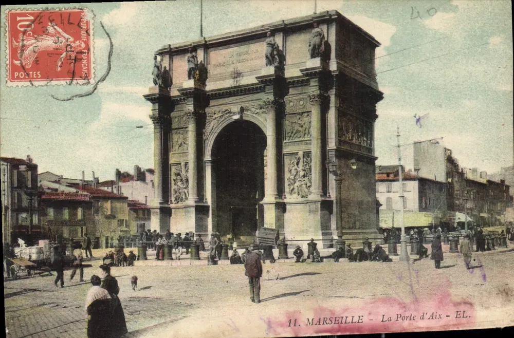 Marseille — A Porta de Aix — EL. - Frente
