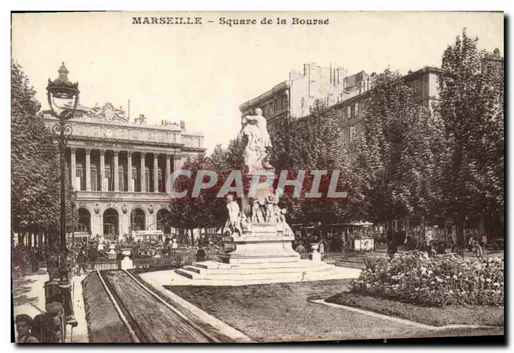 MARSEILLE — Square de la Bourse — editor não identificado - Frente