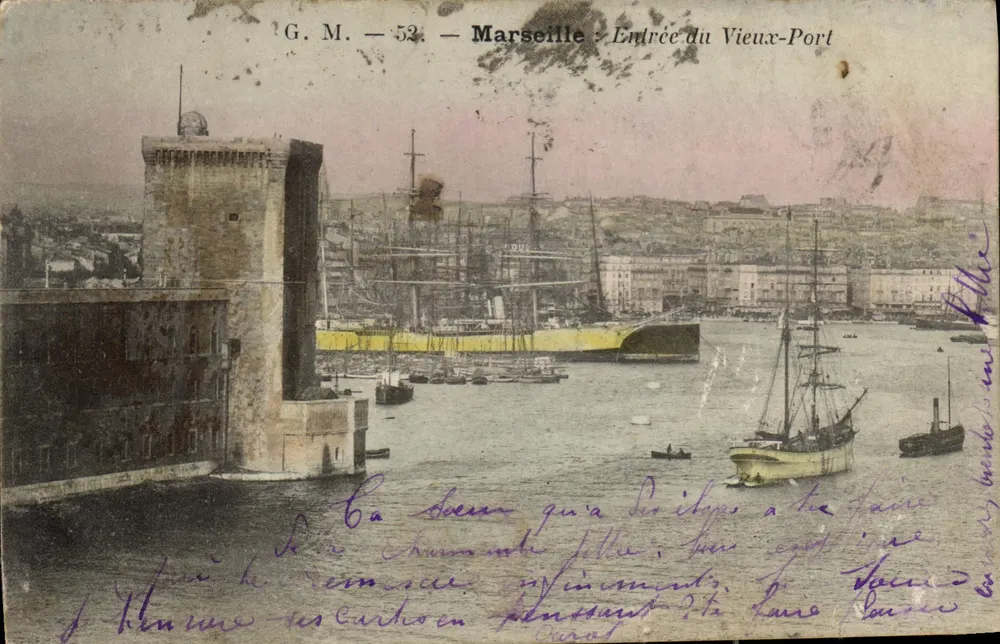 Marseille : Eingang zum Alten Hafen — G.M. - 52 — Verlag G.M. - Vorderseite